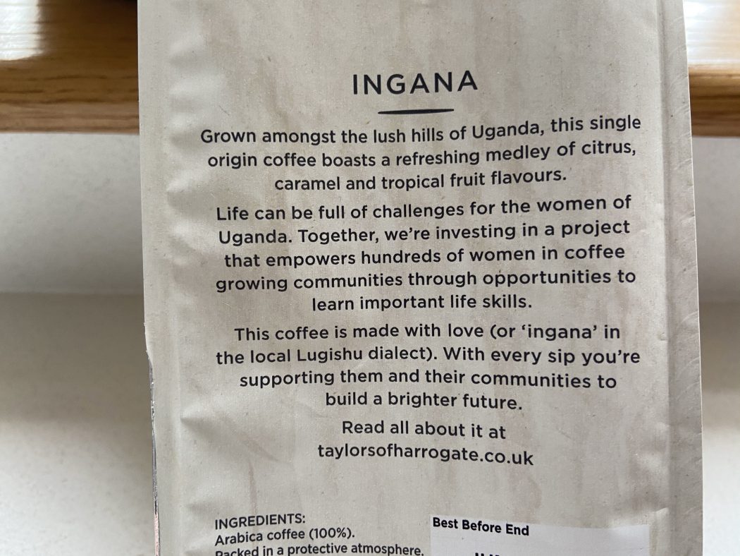 Limited edition Ingana coffee
