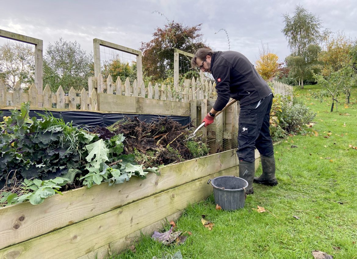 turning the compost heap turning the compost heap