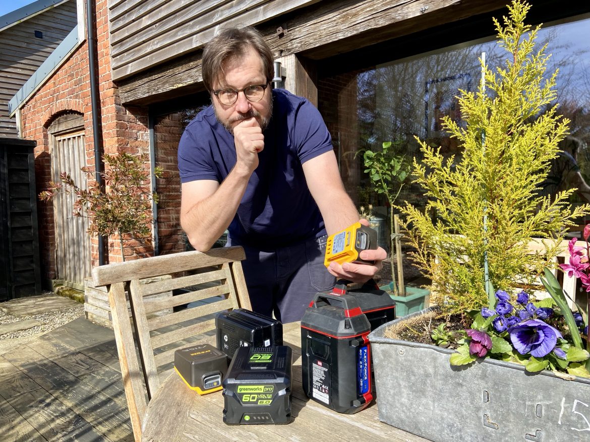 Batteries for gardening equipment